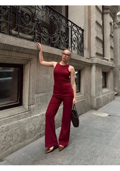 Byb Moda Tasarım Atletli Kaşkorse Takım S3986 Bordo