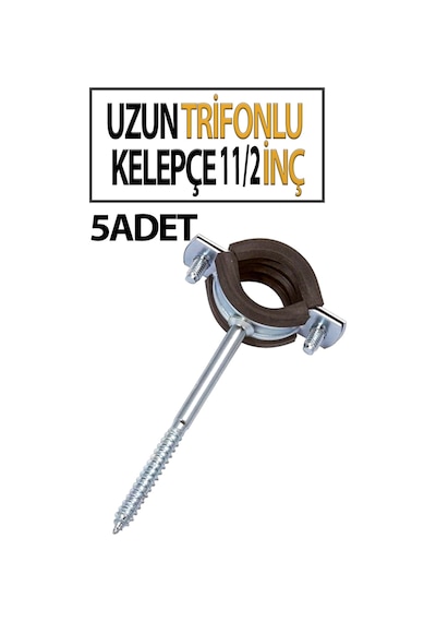 1 1/2 İnç Trifonlu Kelepçe Uzun 5 Li Paket