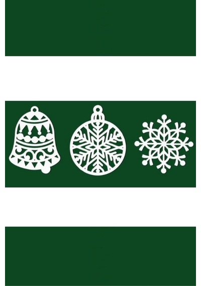 Beyaz Renk Yılbaşı Ağacı Süsü 6 Lı Noel Süsü Christmas Ornament