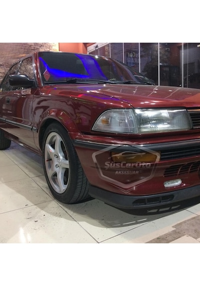 Toyota Corolla 1987-1992 Fındık Kasa Uyumlu Üniversal Laguna Lip Esnek Ön Lip 2 Parça Tampon Altı Dil Karlık Ön Ek 00 Şüscaroto Aksesuar