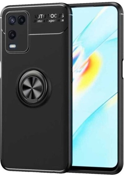 Oppo A54 4g Kılıf Zore Ravel Silikon Kapak Siyah