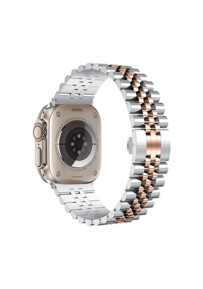 Apple Watch Seri 2 3 4 5 6 7 8 Se Ultra Uyumlu 38 40 41 Mm Uyumlu Paslanmaz Çelik Rolex Saat Kordonu