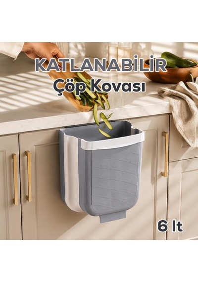 L-00869-2 Asılabilir Dolap İçi Düzenleyici Organizer Katlanabilir Çöp Kovası Diğer