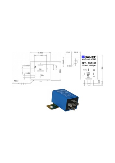 Sanel 12V Silecek Zaman Rölesi Peugeot N11.917