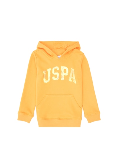 U.S. Polo Assn. Kız Çocuk Kavun Payet İşlemeli Kapüşonlu Basic Sweatshirt 50314312-VR244