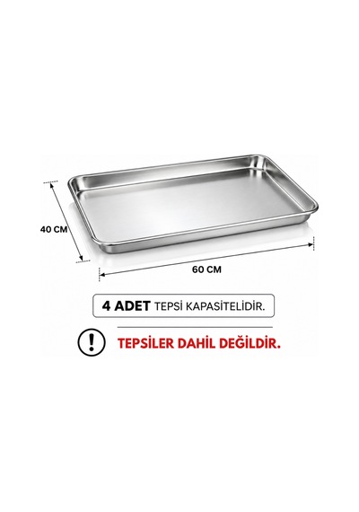 Öztiryakiler Elektrikli Manuel Konveksiyonlu Pastane Fırını 40x60 - 4 Tepsi 380v
