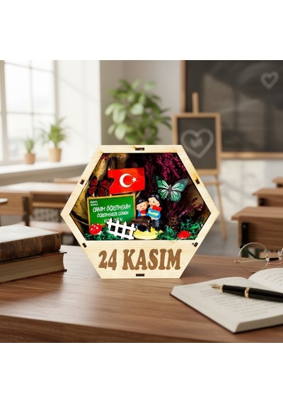 Altıgen Saksı Teraryum - Öğretmenler Günü Hediyesi Çok Renkli