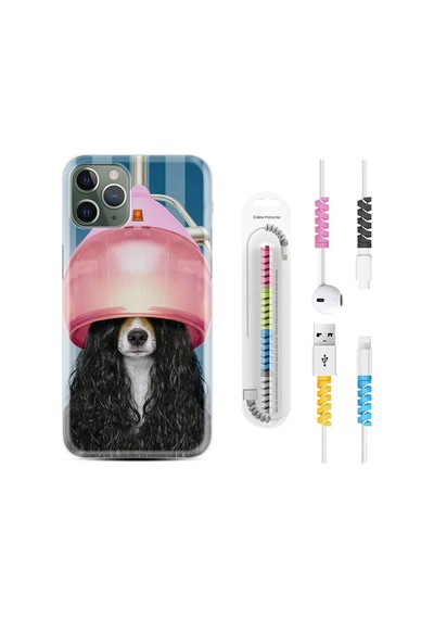 Apple Uyumlu iPhone 12 Pro Max Kılıf Kablo Koruyuculu Earring Woman 1363