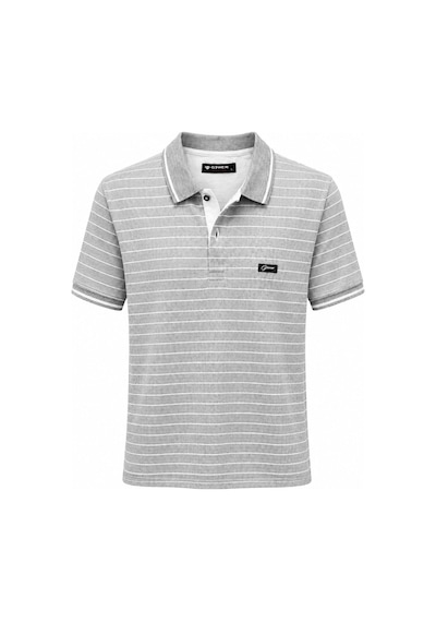 Classics Men Gewer Slim Fit Erkek Polo Yaka Kısa Kol Çizgili Tişört 7702 Gri
