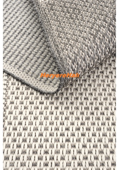 Mono Mno 01 Grey Hav Toz Vermez Kaymaz Tabanlı Şık Kilim