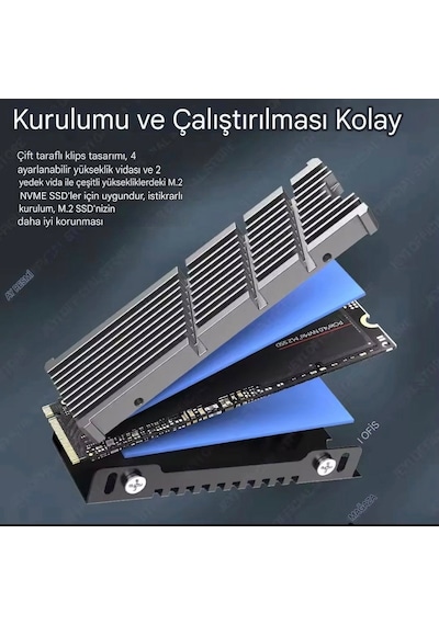 Jeyı Ssd Soğutucu 2280 M.2 Nvme Radyatör Magnezyum+alüminyum İ002