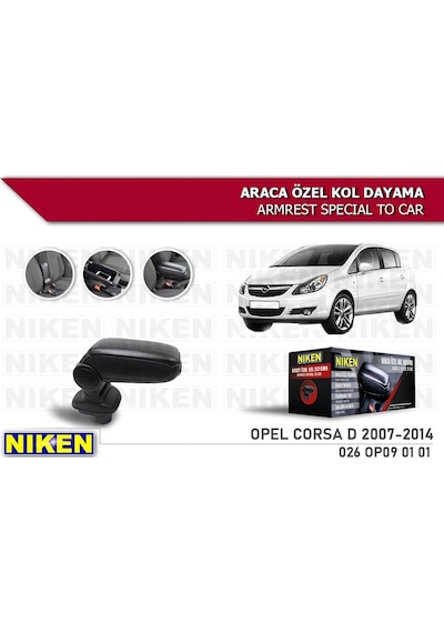 Opel Corsa D 2007-2014 Araca Özel Kol Dayama Siyah (546832474)