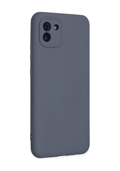 Samsung Galaxy Uyumlu - A03 Kılıf Nano İçi Kadife Silikon - Gri