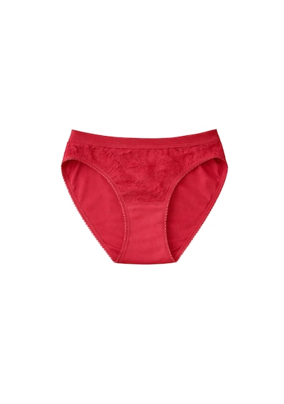 Tutku Kadın Pamuklu Slip 3 Lü Günlük Set Kırmızı