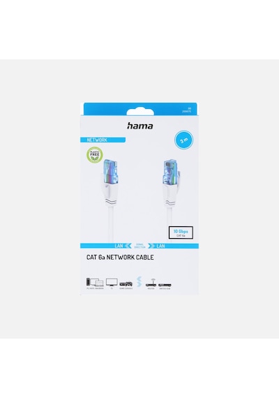 Hama Hm.200675 Cat 6a U/utp 3m Rj45 Ağ Kablosu Beyaz 6'li Avantaj Paketi Mıchu
