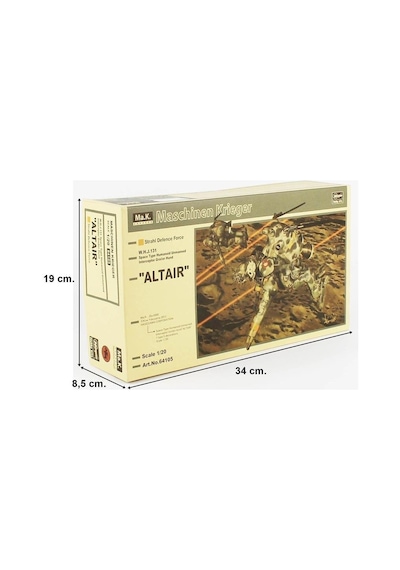 Hasegawa Mk07 64105 1/20 Ölçek, Altair W.h.j.131, Maschinen Krieger Serisi, Bilim Kurgu Plastik Model Kiti-58241