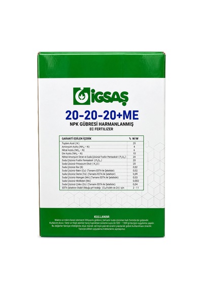 İgsaş 20-20-20+me Npk Yaprak Ve Damla Sulama Gübresi 1 Kg