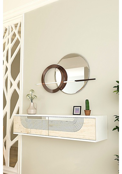 Da1202bts Meyra Dresuar Ve Antre Rafı Beyaz-traverten-silver 120cm Beyaz - Traverten - Gümüş Da1202bts Meyra Dresuar Ve Antre Rafı Beyaz-traverten-silver 120cm Beyaz - Traverten - Gümüş