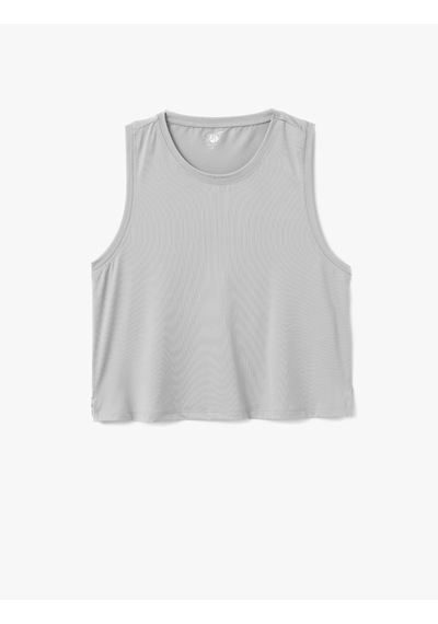 Koton Kolsuz Bisiklet Yaka Rahat Kalıp Crop Sporcu Atleti Gri 5sak30136nk Gri