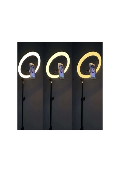 Lrsm Led Işıklı Ring Light Tripod Selfie Makyaj Işığı Youtuber & Kuaför Çekim Işığı