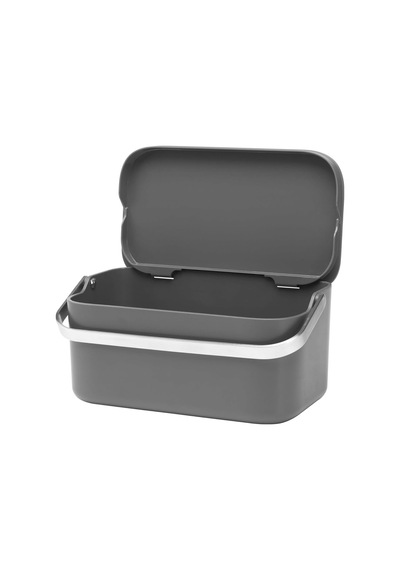 Brabantia Çöp Kutusu, Plastik/paslanmaz Çelik, Koyu Gri, 22 X 13 X 11 Cm, 1 Birim Diğer
