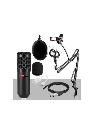 Lastvoice BM800 Mikrofon + Set-01 Stand + Shock Mount + Filtre +