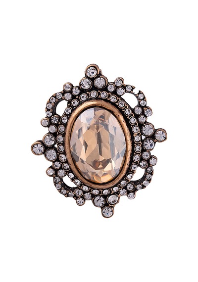 Sarı Topaz Elmas Montür Yaka İğnesi Broş Sevgiliye Hediye