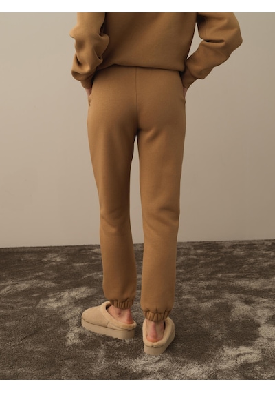 Xint Camel Pamuk Dokulu Regular Fit Sweat Pantolon 470423