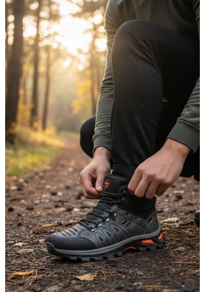 Enoch Erkek Füme Waterproof Kürklü Outdoor Trekking Ve Dağcı Botu Füme