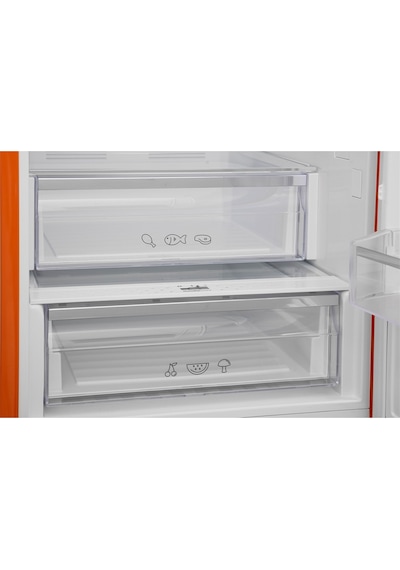 Vestel RETRO NFK37011 330 L No-Frost Buzdolabı Turuncu