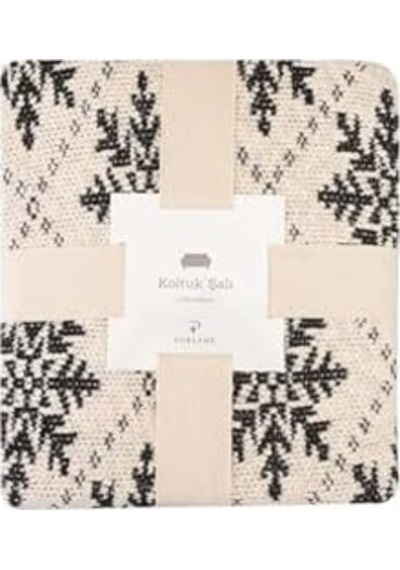 Snowflake Koltuk Şalı 125x150cm Acı Kahverengi