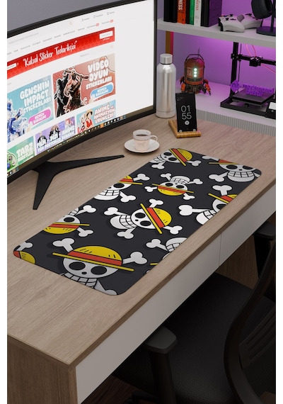 One Piece Kaymaz Dikişli Kauçuk Oyuncu Mousepad V5 - 70x30 Xl Gaming Mouse Pad Fare Altlığı