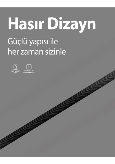3.4 A Ultra Hızlı Micro To Usb Güçlendirilmiş Hasır Örgü Ultra Şarj Ve Data Kablosu Mt2413