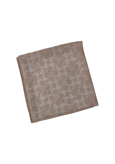 Mim Eşarp Işıl İpek - C Desen Siena Eşarp 100x100 Cm BEj
