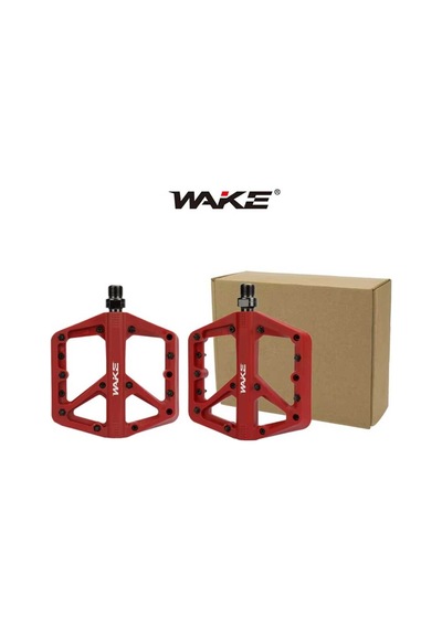Wake Plastik Kırmızı Rulmanlı Vidalı Platform Pedal
