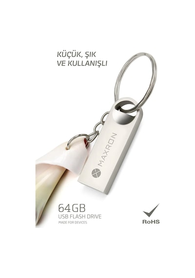 Maxron 64 GB USB 2.0 Metal Flash Bellek