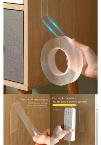 Mucit Home 3 Metre Yüksek Mukavemetli Çift Taraflı Doku Bandı Bant-nano Teknolojili-süper Güçlü Bant