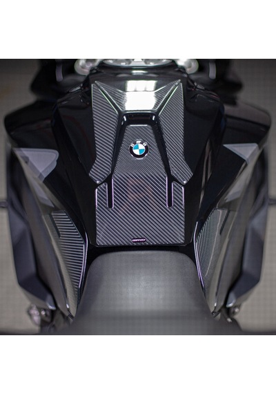 Grippatch - Bmw S1000xr 2023 Uyumlu Kaydırmaz 6d Karbon Tank Pad Seti Gc44-dk Karbon - Siyah