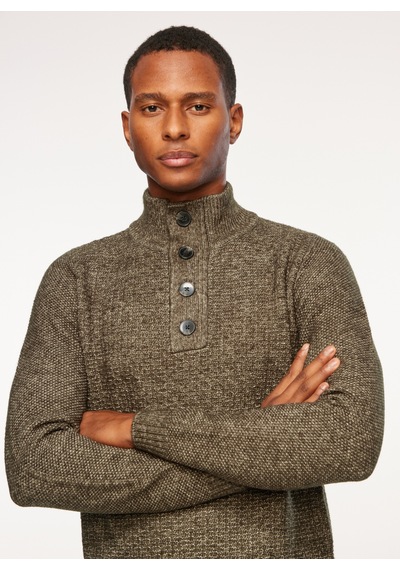 Fred Mello Dik Yaka Slim Fit Kahve Erkek Kazak Fm23w39mm