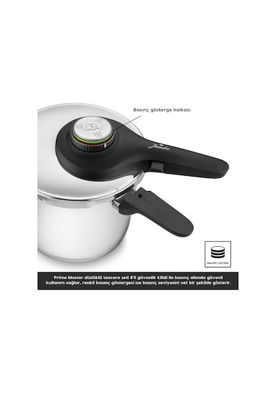 Jumbo Prime Master 4 Litre Düdüklü Tencere Çok Renkli
