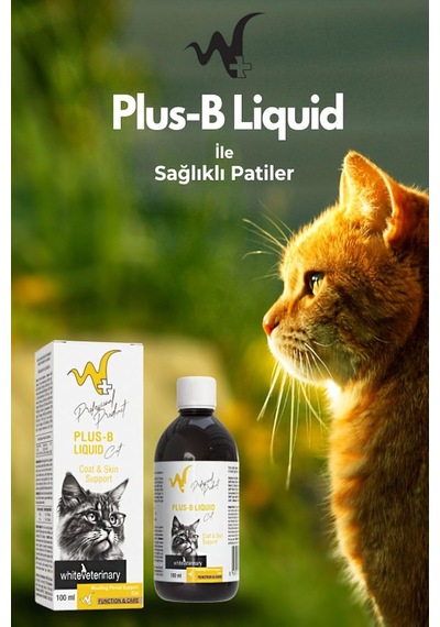 Whiteveterinay Kediler İçin Deri Ve Tüy Sağlığı Tamamlayıcı B Vitamini Plus-b Liquid 100ml