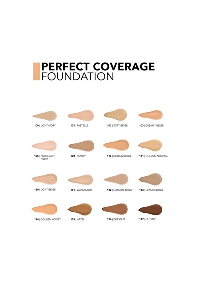 Flormar Perfect Coverage Yoğun Kapatıcı Su Bazlı Fondöten (Sıcak Alt Ton) -136 Chesnut -8682536070652