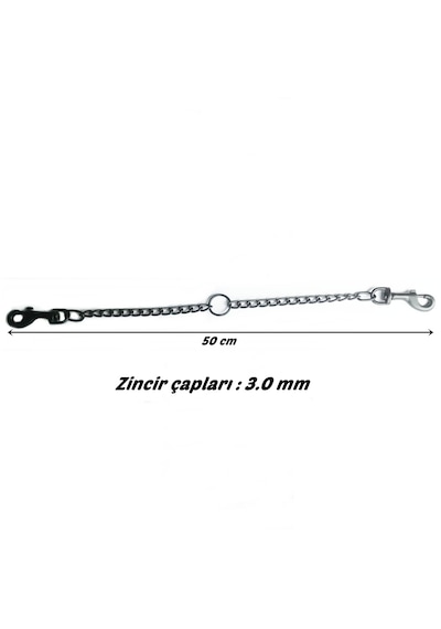 Nunbell Professional Zincir İkili Köpek Yürüyüş Gezdirme Tasma Bağlantısı Siyah