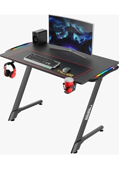 Twisted Minds Z Design TM-Z-1060-RGB Karbon Fiber RGB Oyuncu Masası Siyah