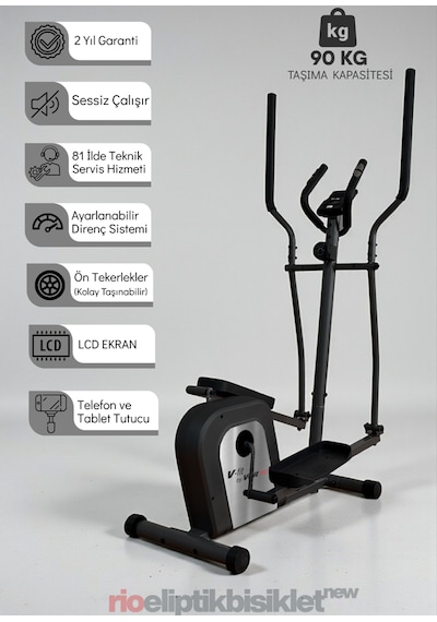Voit V-fit By Rio Eliptik Kondisyon Bisikleti Ev Tipi, Sessiz Ve Kompakt Siyah