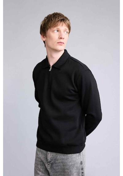 Defacto Kalın Kumaş Sweatshirt H1833ax26spbk81 Siyah-bk81