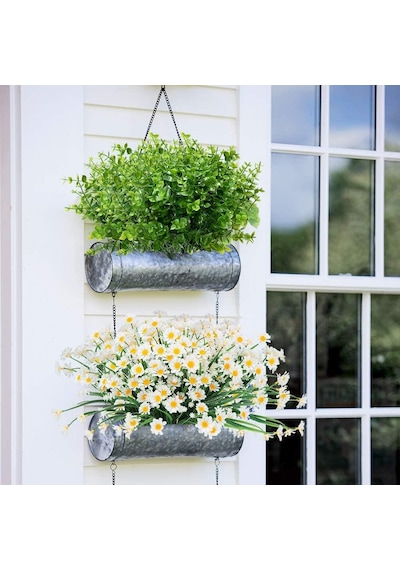 5li Set Yapay Çiçek Şimşir Demet Garnitür Yeşil Aradal Dekoratif Yapay Bitki