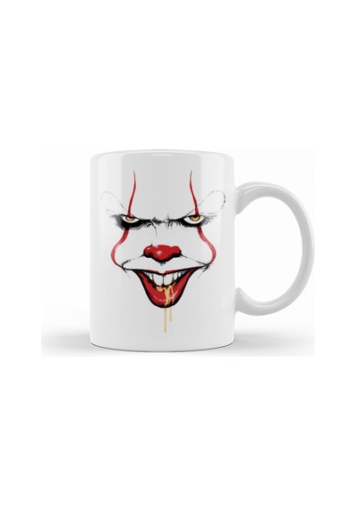 Pennywise Clown Spittle Kupa Bardak Porselen Karışık