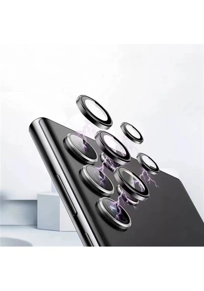 Kilifone - Samsung Uyumlu Galaxy S23 Fe - Kamera Lens Koruyucu Cam Filmi - Mor