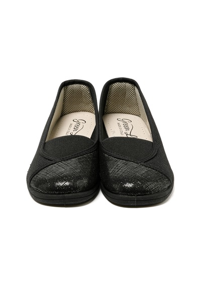 Sandalet Kadın 7337 Green Life Stretch Women's Footwear Black Siyah